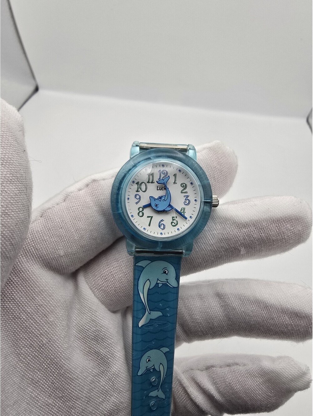 Lucky by Dingbats Kids Dolphin Watch LK8024 Blue Quartz Japan Movement